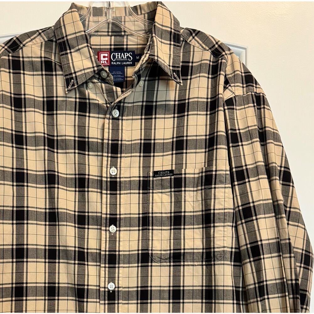 VTG Chaps Ralph Lauren Men's Long Sleeve Plaid Button Down Medium